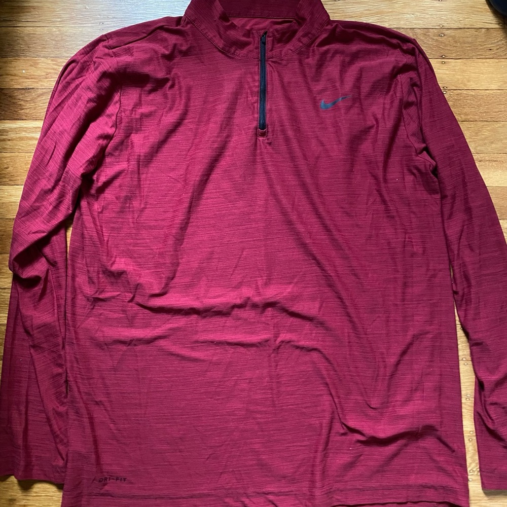 Nike Dri-Fit Zip-Up Long Sleeve Shirt